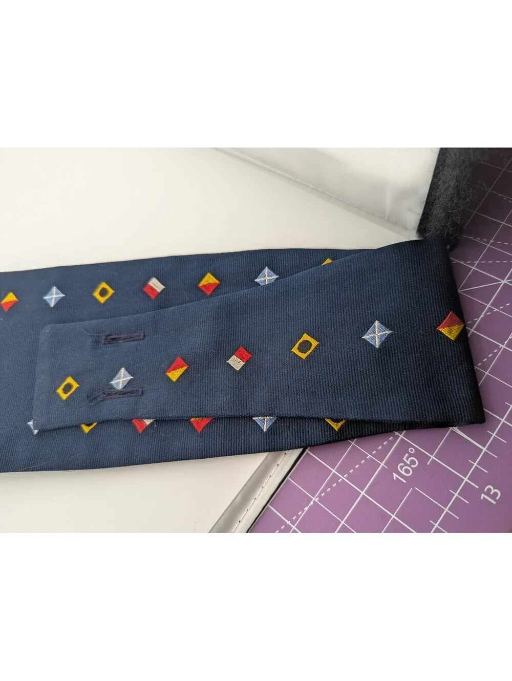 Vintage Unique Navy Cummerbund With Nautical Yacht Club Maritime Mixed Messages